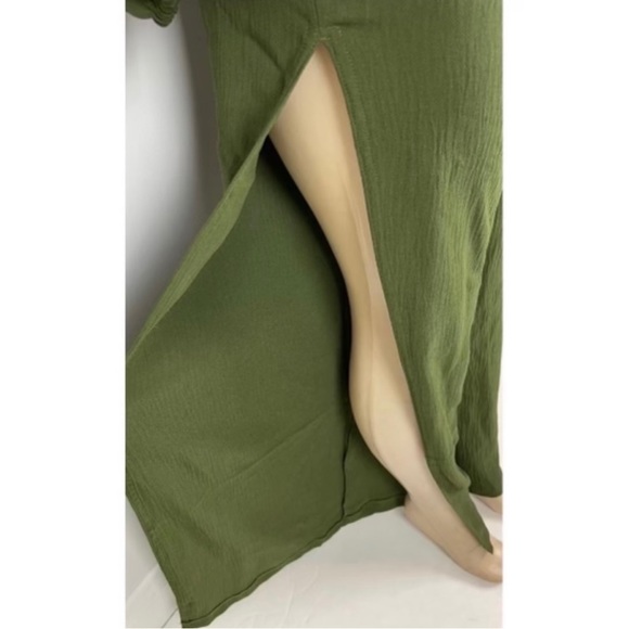 COPY - Two Piece High Slit Pants and Long Sleeve Off Shoulder Tie Front Crop T… - Picture 4 of 14